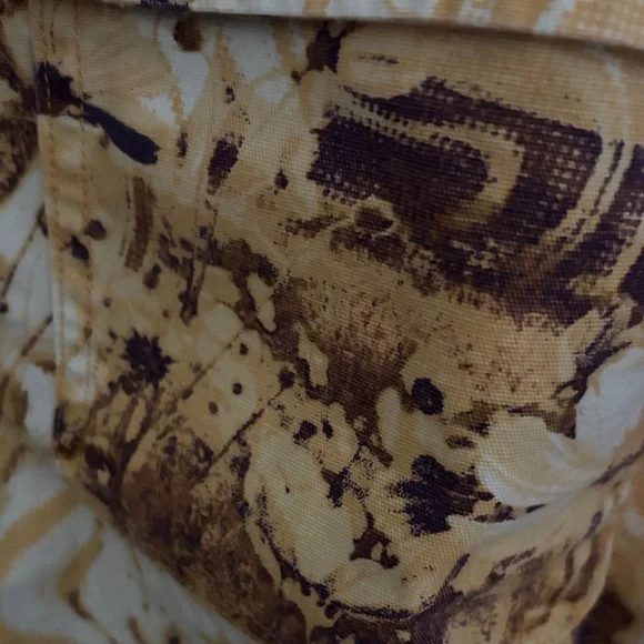 Wild Fable Yellow and Brown Patterned Bomber Jacket small ptp 22 - Picture 4 of 5